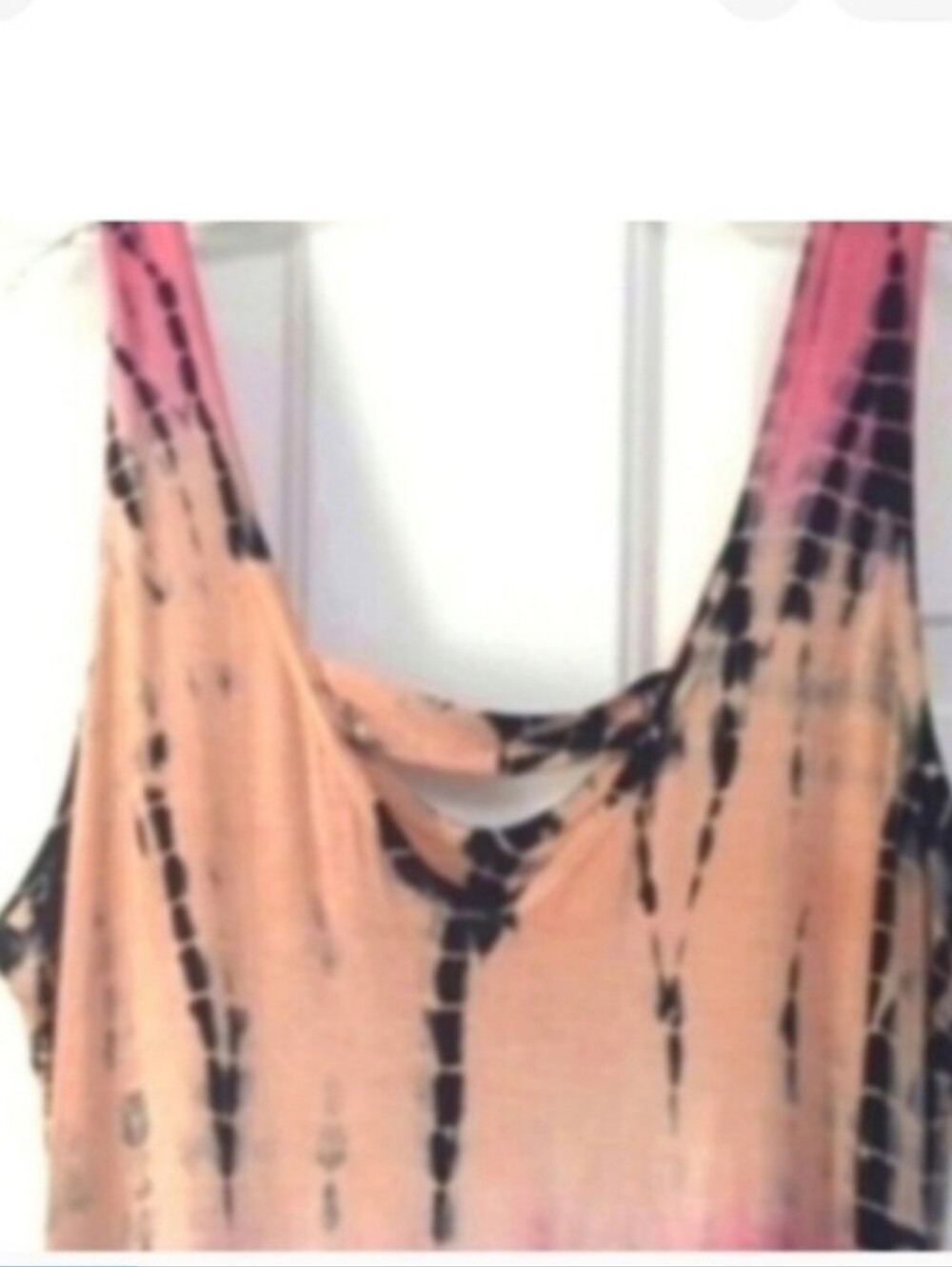 Pink & Peach Tunic Tank Top Medium Swimsuit Cover-up Festival - Picture 3 of 10
